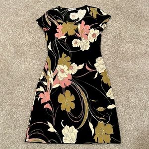 Vintage Michael Carrie Floral Fitted Mini Dress 90s Y2K